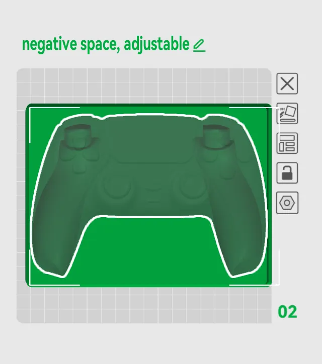 PS5 controller 4x3 bin for gridfinity. Adjustable - Free 3D Print Model ...