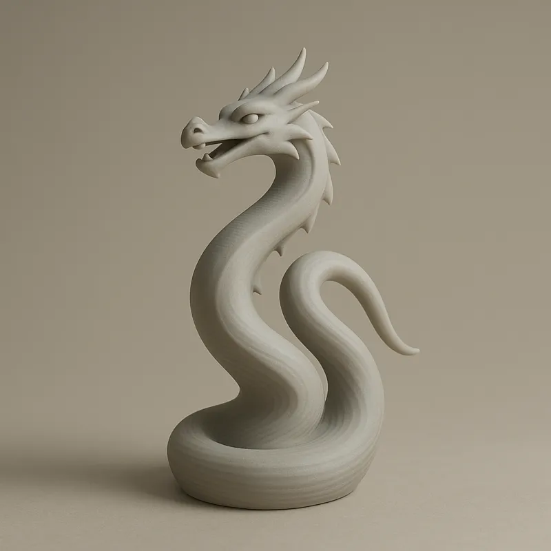 Modern Spiral Dragon Sculpt