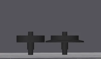Brick train wheels, without flange