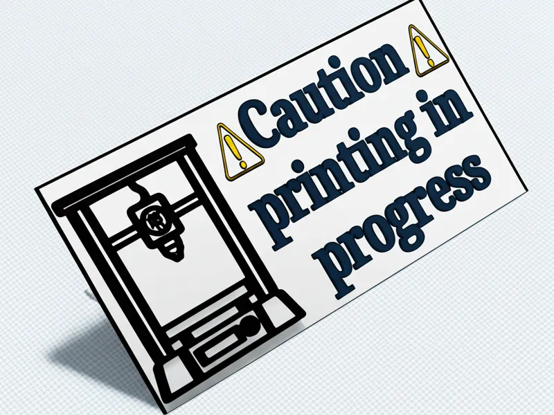 printing in progress sign