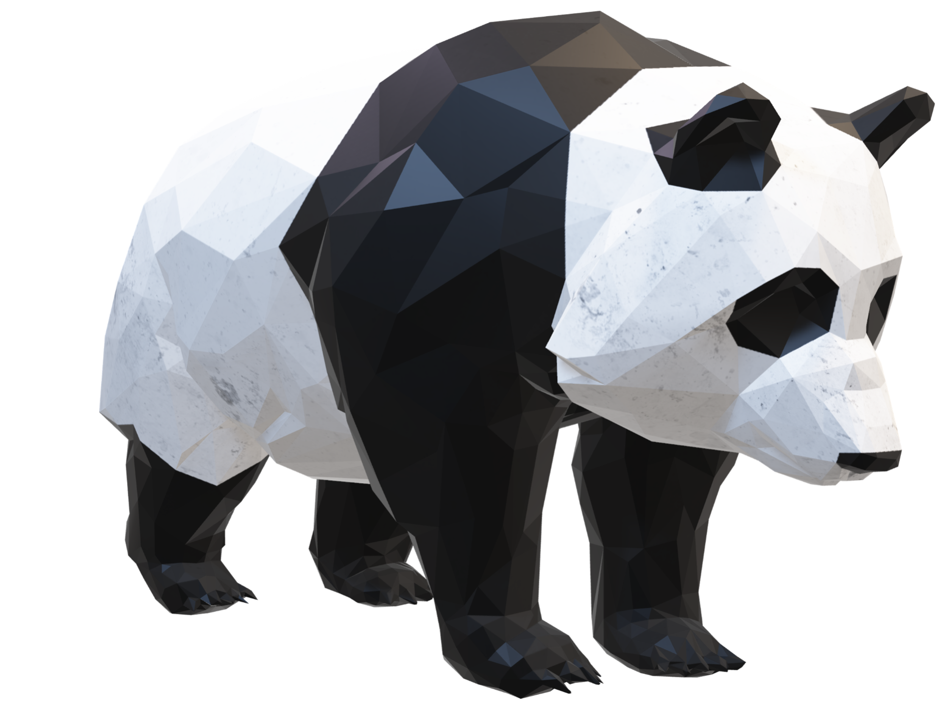 3Dプリント 低ポリゴンパンダ - 無料3Dモデル -MakerWorld