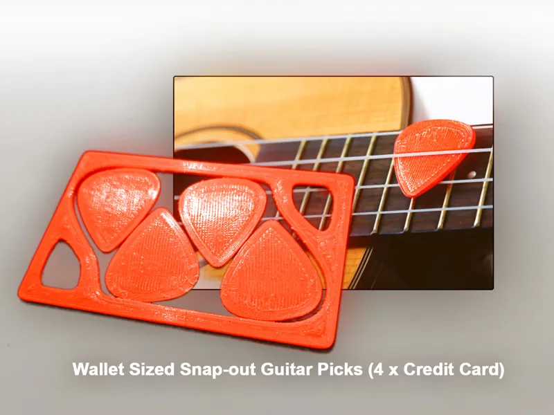 Wallet Sized Snap-off Guitar Pick Set
