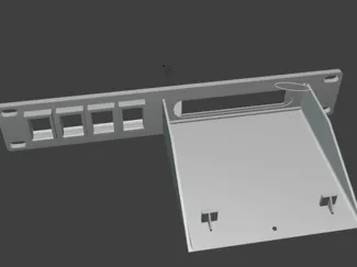 Ubiquiti Flex(48w) 10in mini Rack with 4 keystones