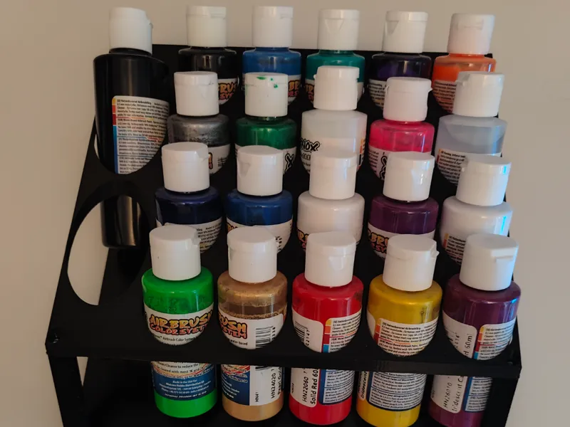 hobbynox airbrush paint bottle rack