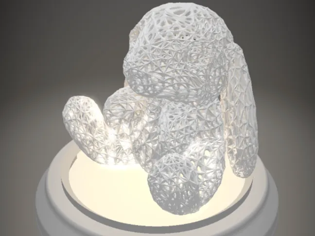 Cute Bunny Night Light - 3D Printable Lamp
