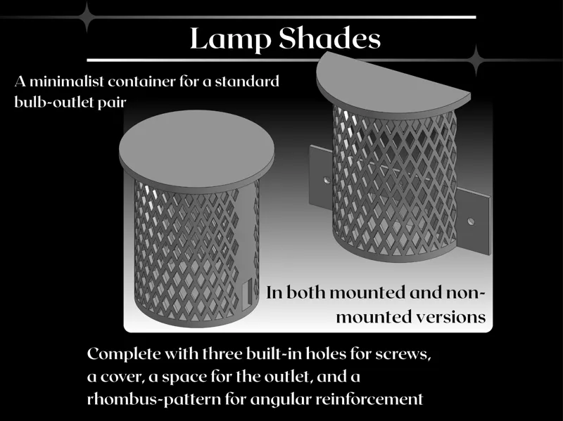 Lamp Shades (mounted version included)