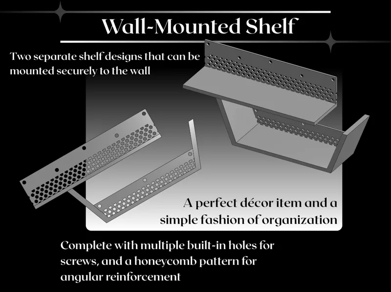 Wall mounted shelves