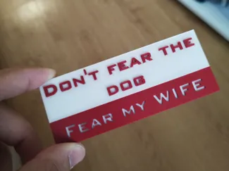 Don't fear the dog sign