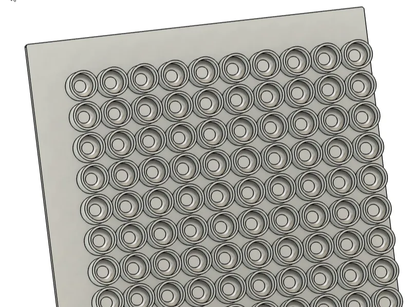 Detachable cups on a plate