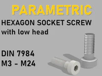 Hexagon socket screw with low head DIN 7984