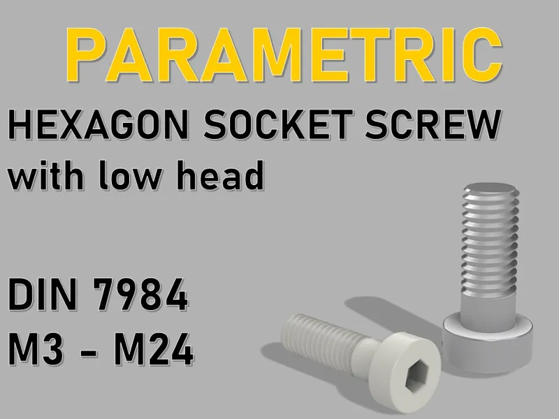 Hexagon socket screw with low head DIN 7984
