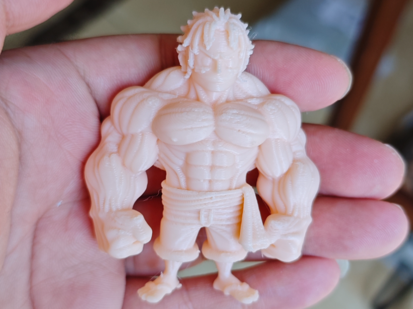 One Piece Muscle Luffy Action Figure Model, Scalable for Printing ...