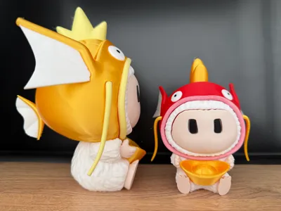 Multi-part Version Koi Magikarp Holding a Yuanbao Small Figurine Cosplay Outfit (no AMS)