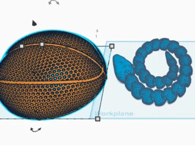 Airless basket ball with snake underneath