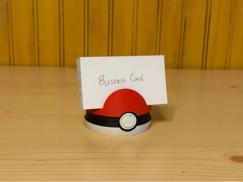 Pokeball buisness card stand and/or phone stand