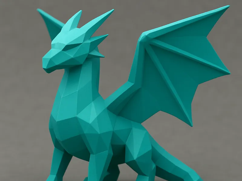 Low Poly Regal Dragon 