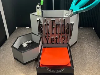 Desk Organizer "Is it Friday Yet !?!"