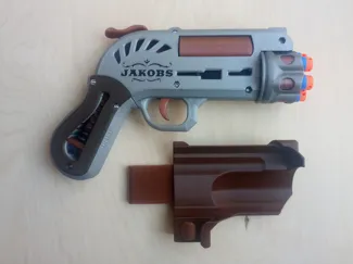 Quick-release holster for Finisher 3 Nerf blaster