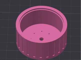 Vaso com furos paramétricos