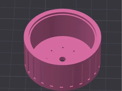 Vaso com furos paramétricos