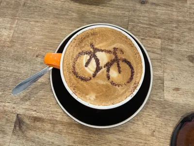 Bike Coffee Stencil