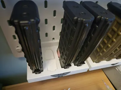 Airsoft AEG Steyr AUG magazine storage IKEA SKADIS