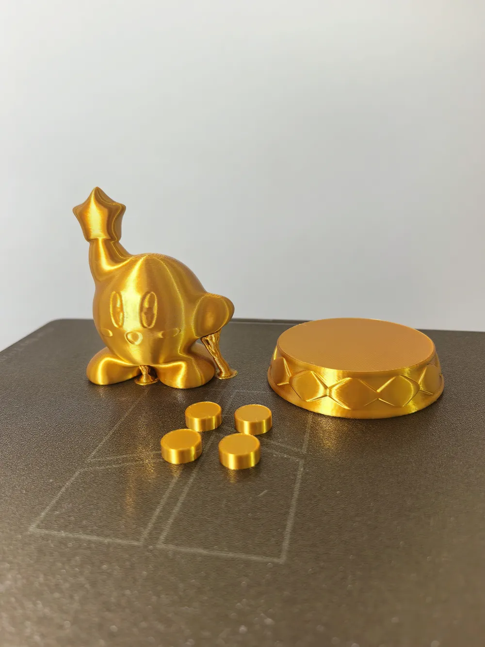Kirby Golden Sculpture by oneD MakerWorld: Download Free 3D Models