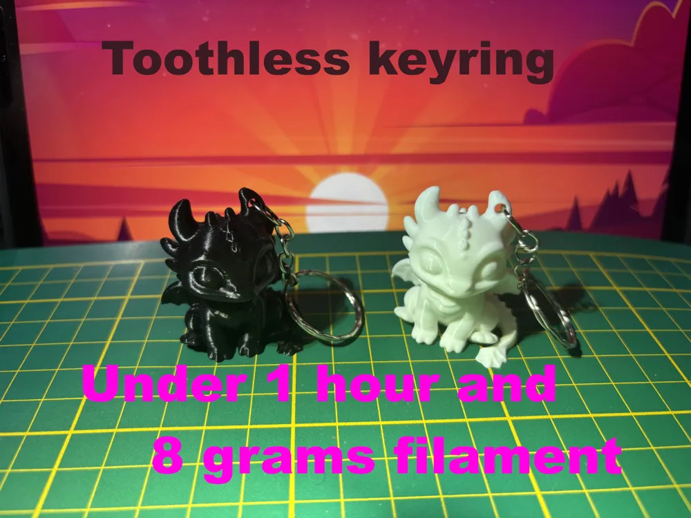 Toothless Diy Keychain Cute Toothless Keychain - Free 3D Print Model - MakerWorld