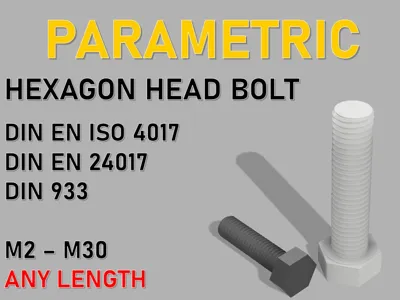 Hexagon head bolt DIN EN ISO 4017 / DIN 933