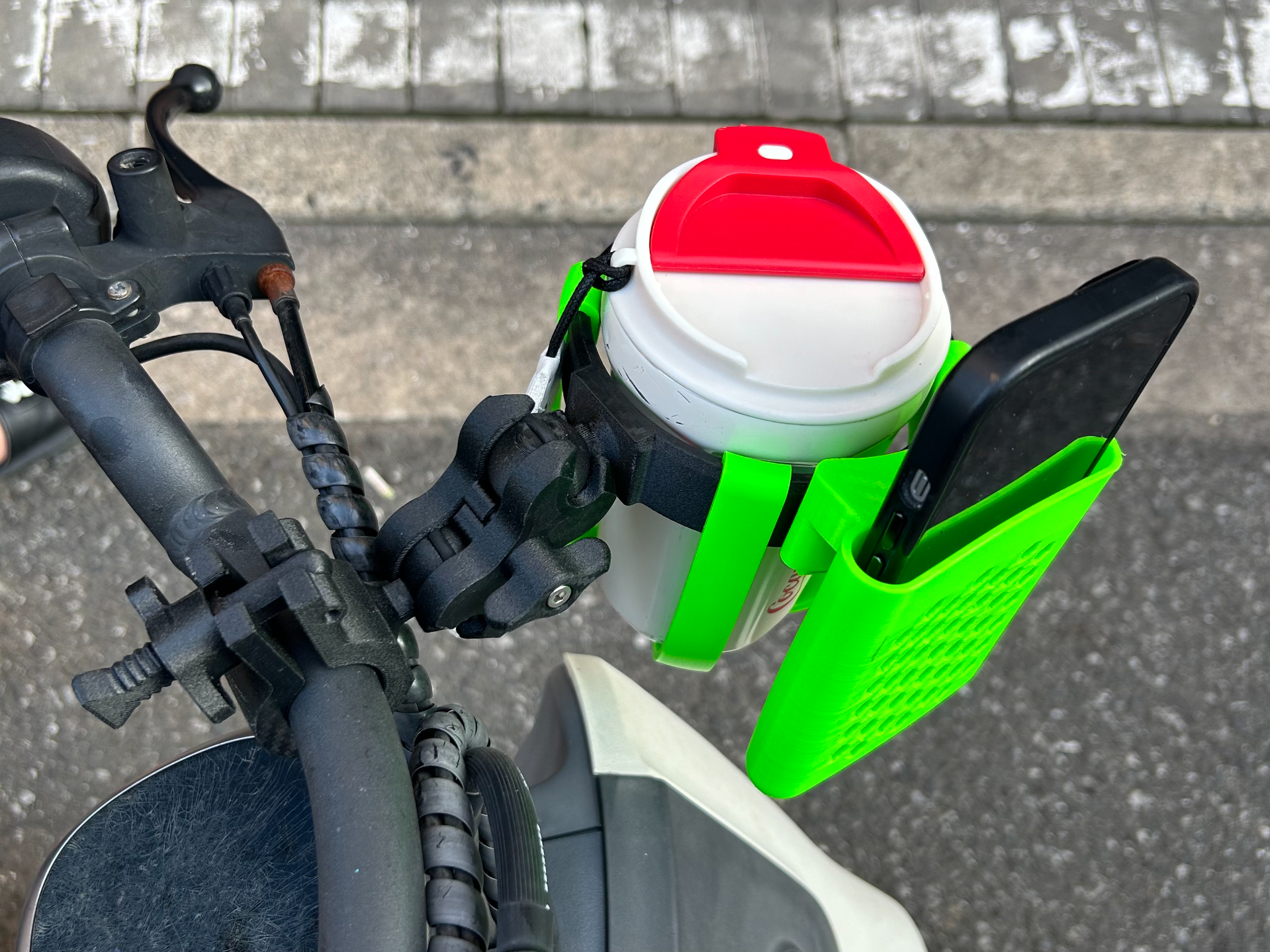 自行车 电动车 摩托车杯架 万向杯架  球头360°调节