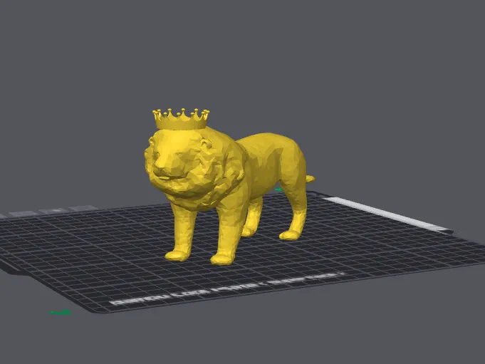 The Lion King with a crown