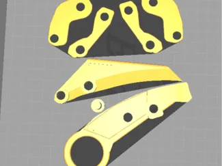 karambit con mecanismo de mantis 