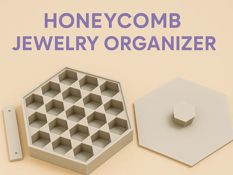 Modular Honeycomb Jewelry Organizer – Easy Print