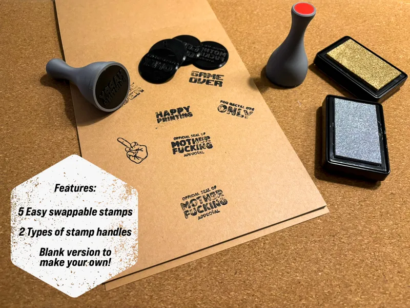 Swappable Stamp with 4 Designs + DIY Option