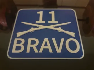 11 Bravo cross rifle Infantry Wall Art