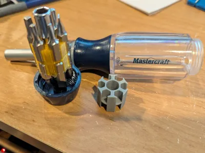 Internal Bit Holder for Mastercraft Screwdriver