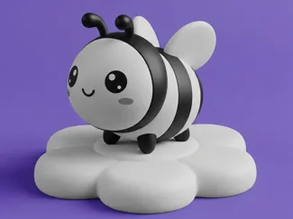 Cute Bee on a Flower - Adorable Desk Decor