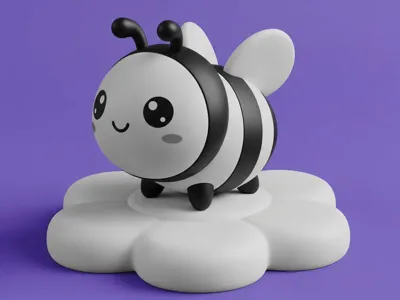 Cute Bee on a Flower - Adorable Desk Decor