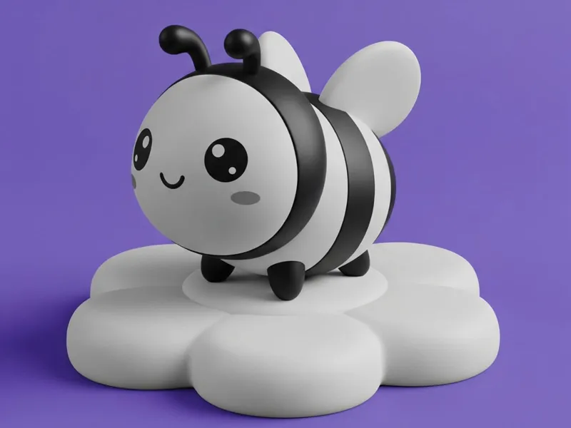 Cute Bee on a Flower - Adorable Desk Decor