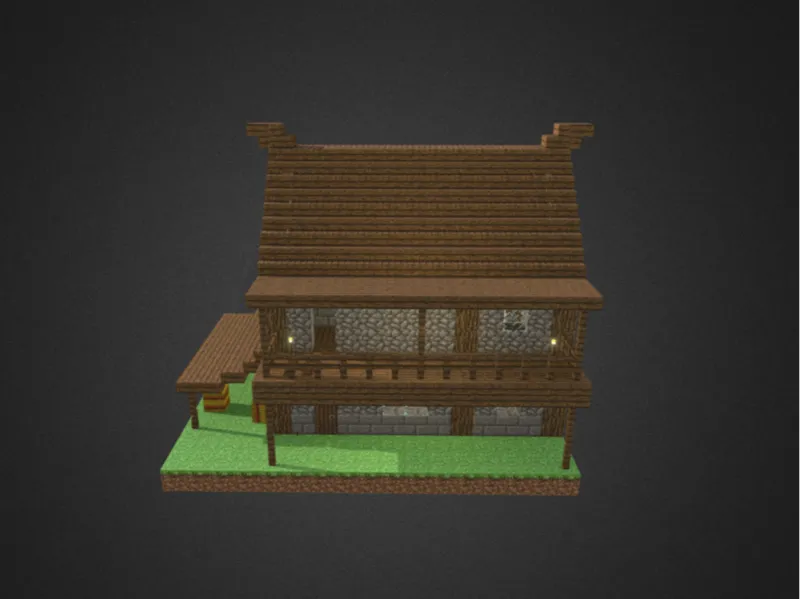 Minecraft Custom House – 3D Printable Model