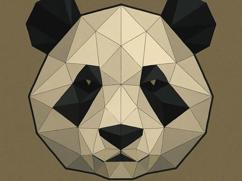 Geometric HueForge Panda