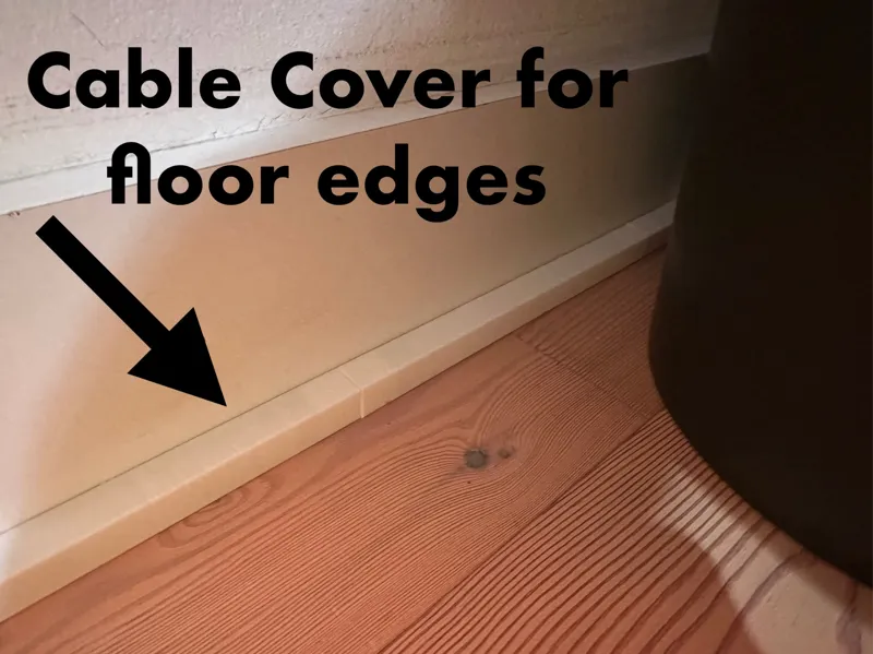 Cable cover for floor edges