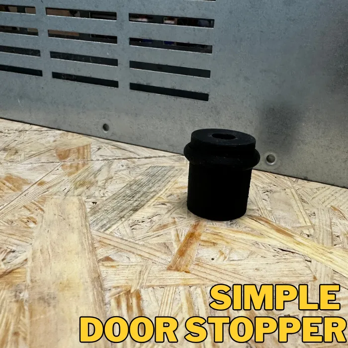Simple roller door stopper