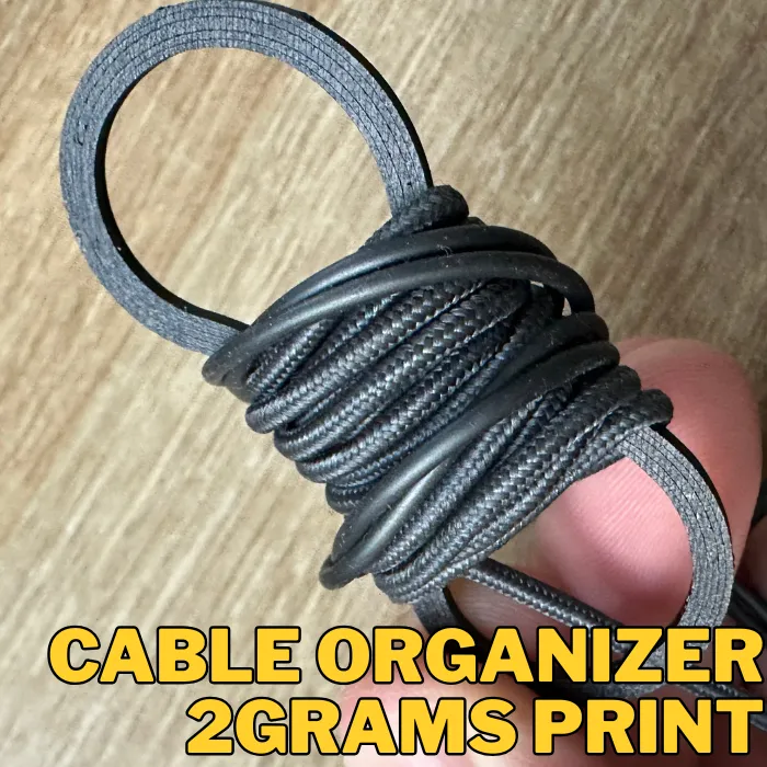 Simple cable organizer -fast easy 2 grams print