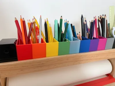 Pen holder for Ikea Mala paper roll holder