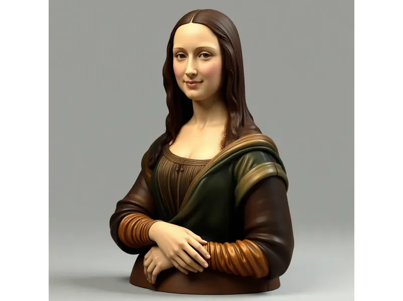 Mona Lisa statue (AI)