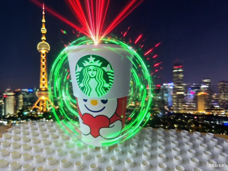 星巴克杯套蜜雪冰城防东方明珠攻击杯套