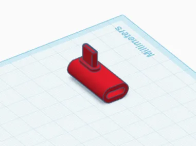 USB C Right Angle Adapter Model/Obj