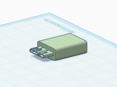 Micro USB-B 3 to USB C Adapter Model/Obj