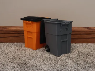 rolling trash can